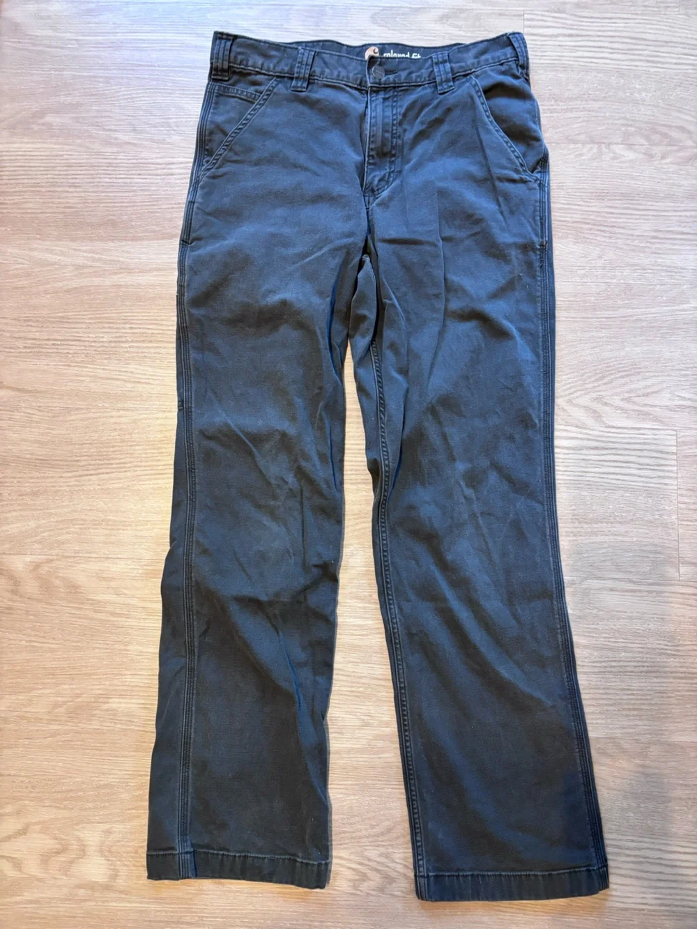 Carhartt Men’s 31x32 (Fits 31x29) Relaxed Fit Green Carpenter Pants Faded Work